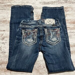 Miss Me bejeweled bootcut jeans size 10